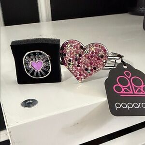 Paparazzi Pink Heart Bracelet & Ring. 💖